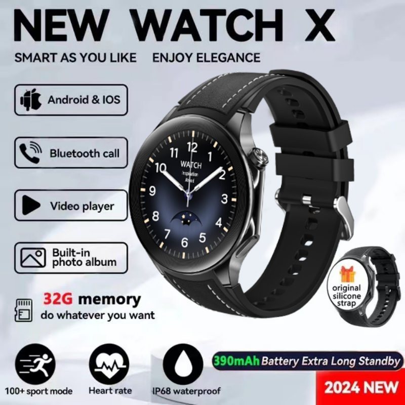 RELOJ INTELIGENTE HD WATCH X CON PANTALLA AMOLED DE 1,43", MONITORIZACIÓN DE ACTIVIDAD FÍSICA Y SALUD, NFC, IP68
