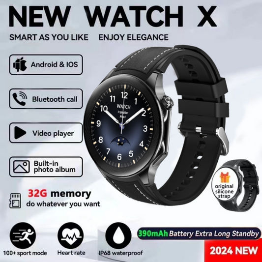 RELOJ INTELIGENTE HD WATCH X CON PANTALLA AMOLED DE 1,43", MONITORIZACIÓN DE ACTIVIDAD FÍSICA Y SALUD, NFC, IP68
