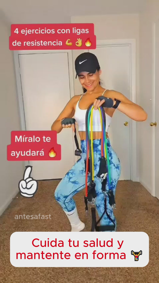 KIT DE BANDAS ELÁSTICA DE RESISTENCIA – Entrena en cualquier lugar